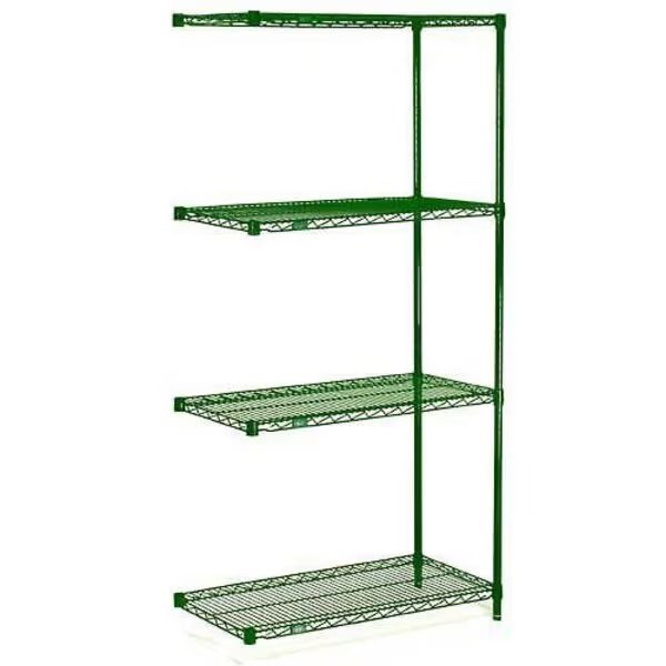 Wire Shelving Add-On, Green Epoxy, 30W X 24D X 86H, Nexel, Mfr#: A24308G